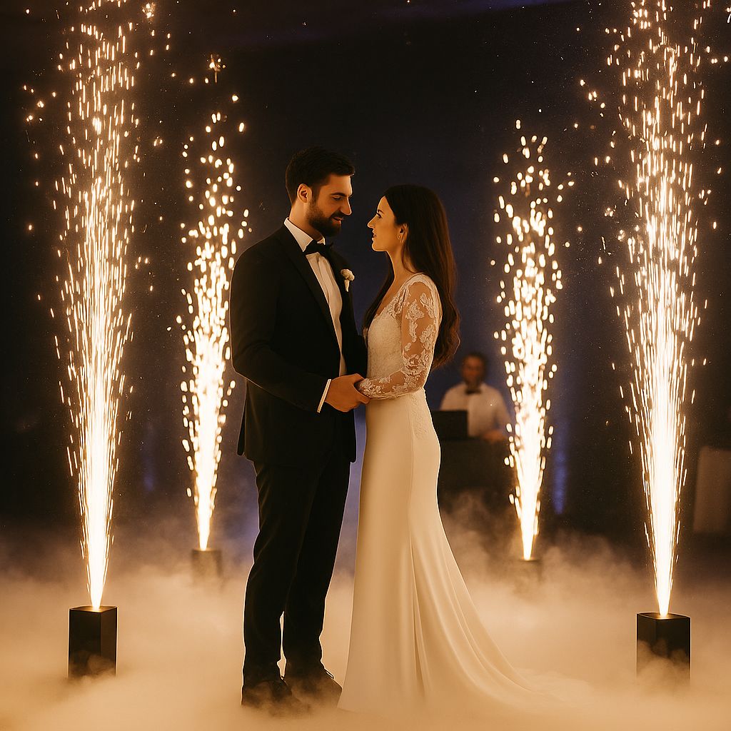 Jets d’étincelles froides – option mariage